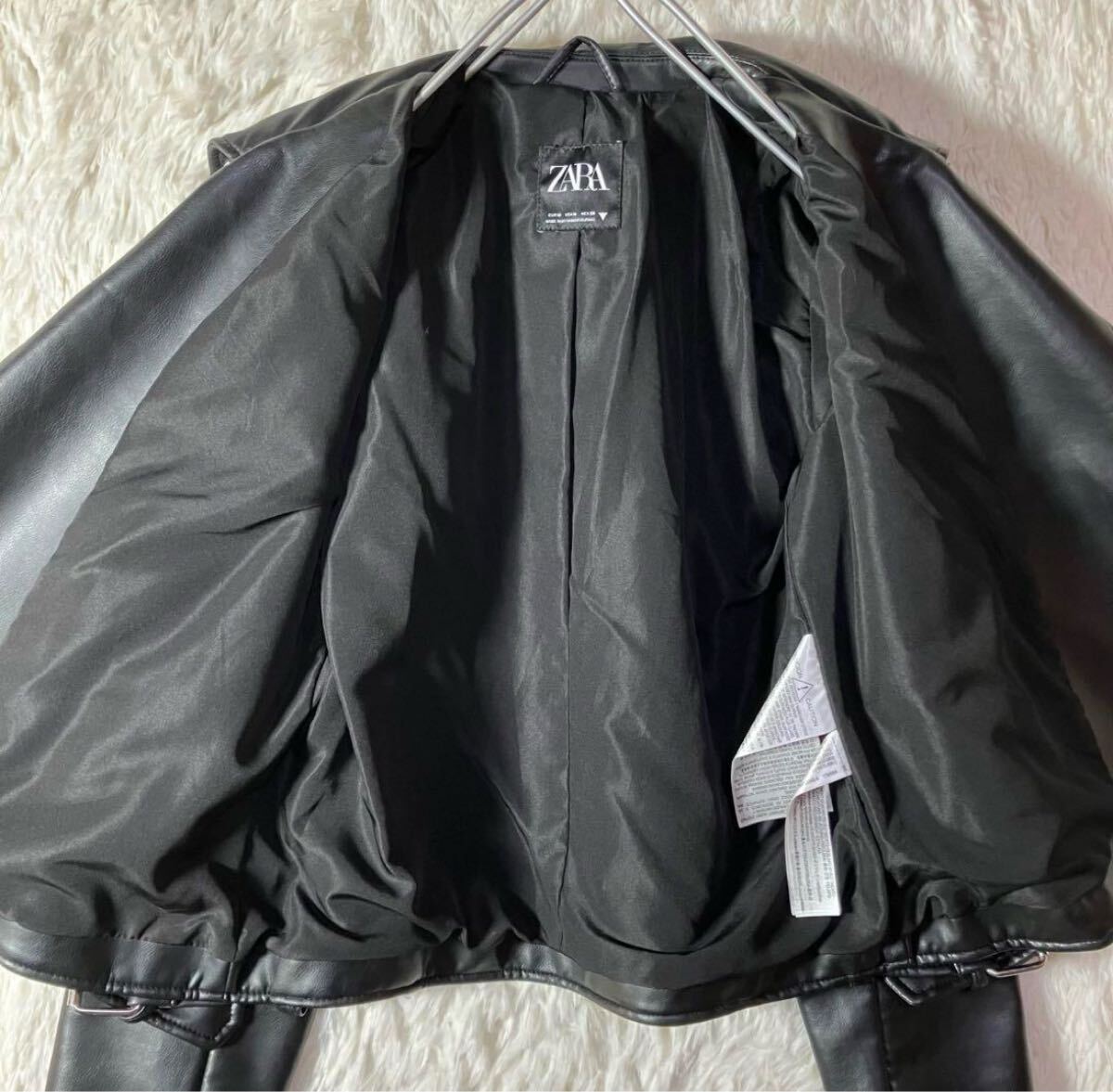 アパレル】 美品 ZARA ザラ レザージャケット ダブルライダース アパレル】 美品 ZARA ザラ レザージャケット ダブルライダース