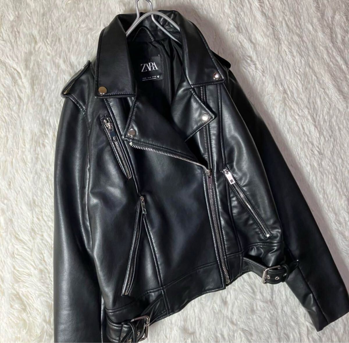 アパレル】 美品 ZARA ザラ レザージャケット ダブルライダース アパレル】 美品 ZARA ザラ レザージャケット ダブルライダース