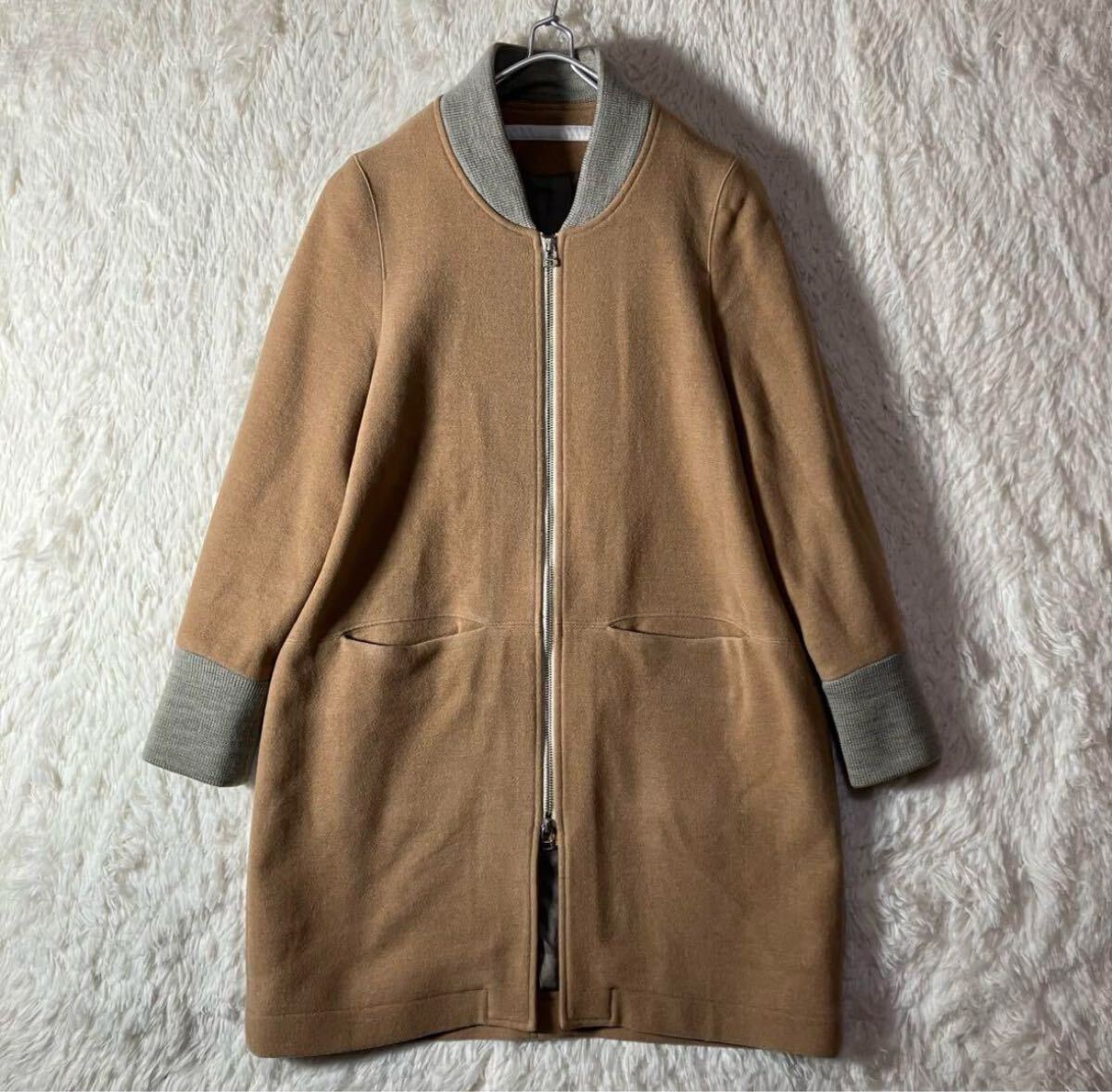 ★美品★ ノーコントロールエアー ロングコート アンゴラ 日本製 ベージュ M NO CONTROL AIR レディース 人気 おしゃれ