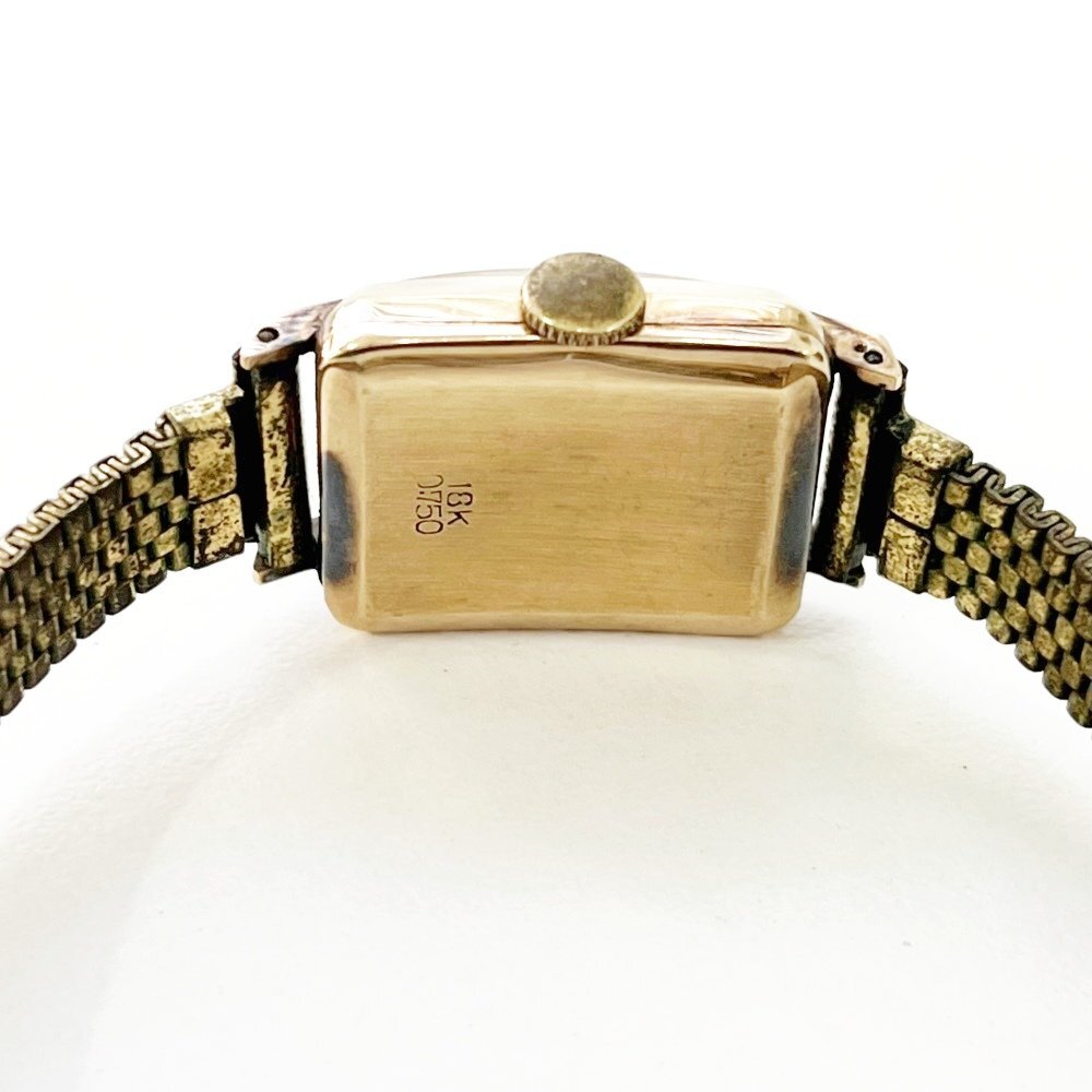 41】1円~DEN-RO デンロ 手巻き レディース腕時計 18K 750 刻印 41】1円~DEN-RO デンロ 手巻き レディース腕時計 18K 750 刻印