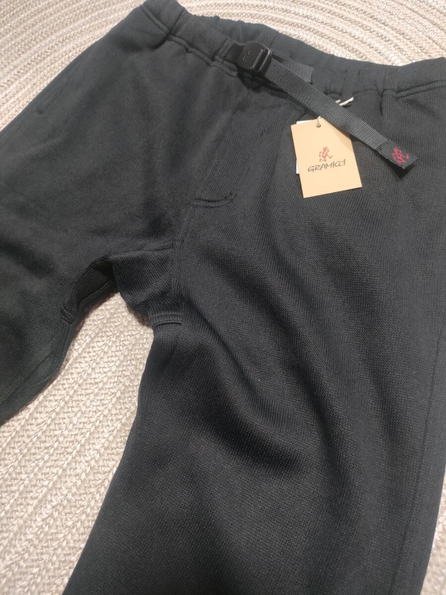 新品 定価14300 GRAMICCI ニットフリース NN ロングパンツ L ブラック 黒 ストレッチ ニューナロー グラミチ メンズ
