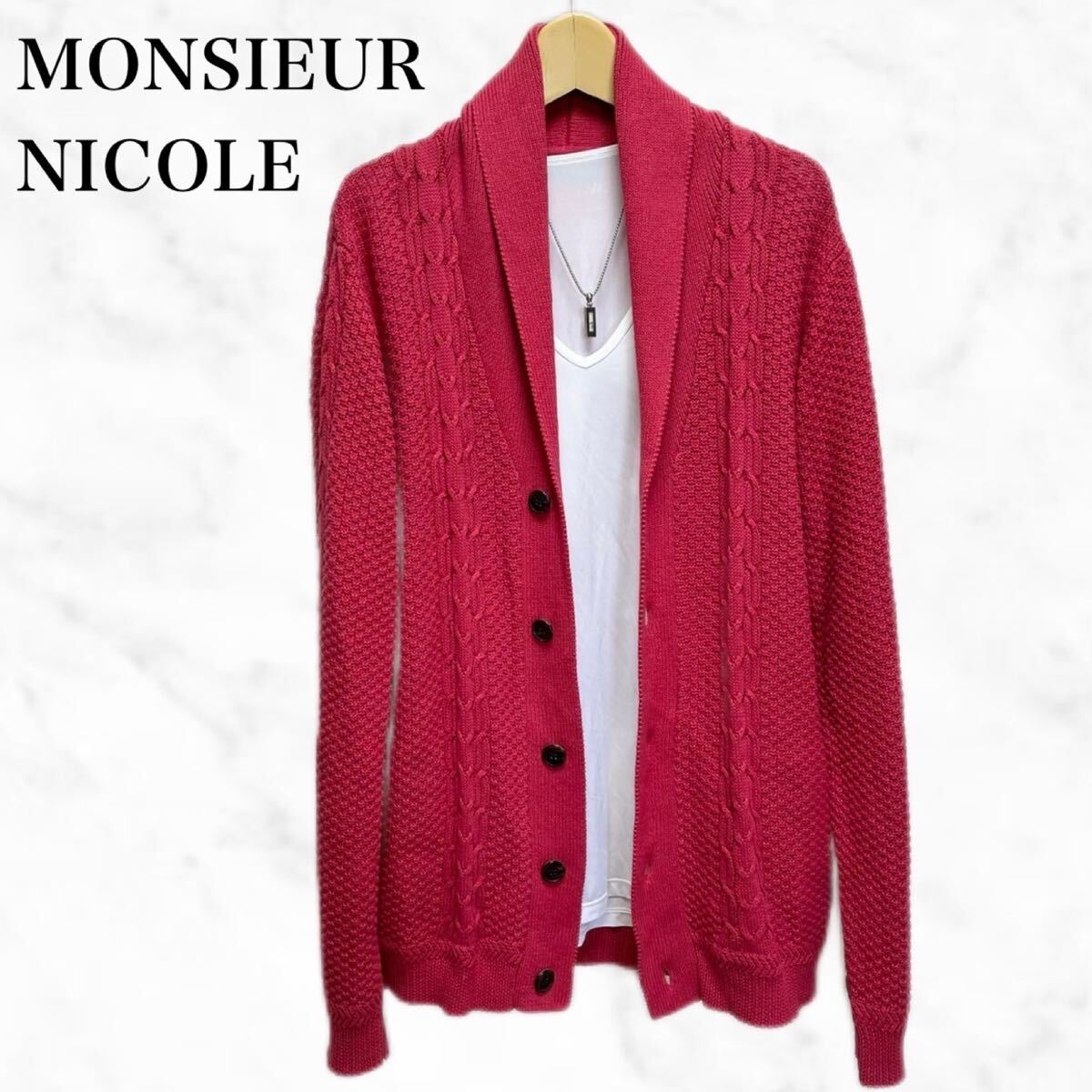MONSIEUR NICOLE ニットカーディガン　トップス