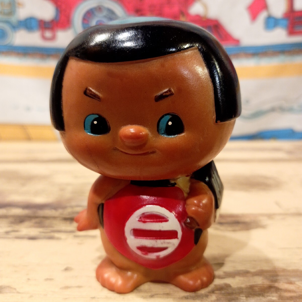 足利銀行 あしぎん まるにちゃん ソフビ 貯金箱 金太郎 昭和 足利銀行 あしぎん まるにちゃん ソフビ 貯金箱 金太郎 昭和
