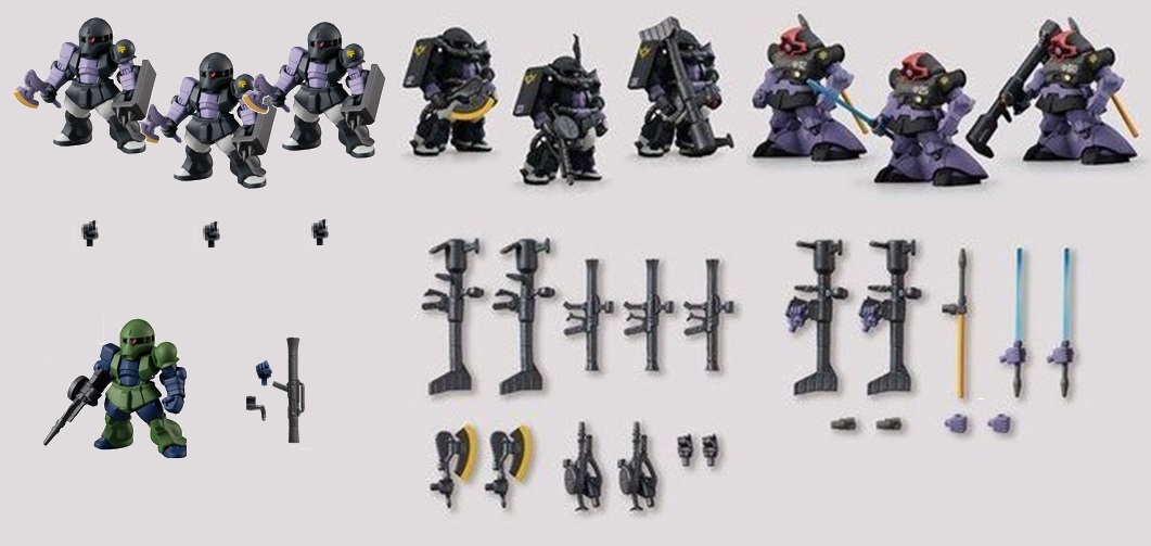 FW GUNDAM CONVERGE CORE 黒い三連星 高機動型ザクII& FW GUNDAM CONVERGE CORE 黒い三連星 高機動型ザクII&