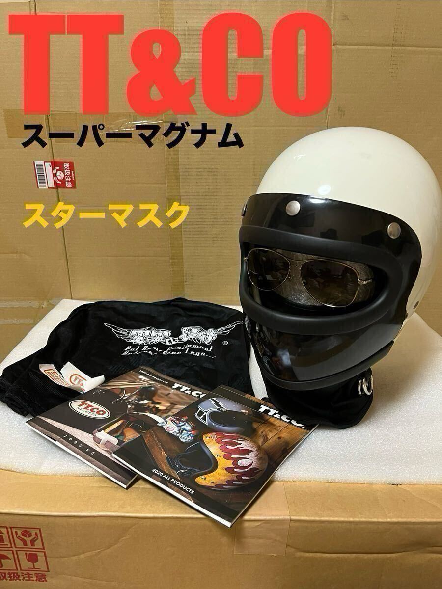 【 TT&CO 】ジェットヘルメット スーパーマグナム XXL 廃盤(pán)品 スターマスク（検/舊車/當(dāng)時(shí)物/族ヘル/新井広武/昭栄/立花/湘爆/Z400FX暴走族
