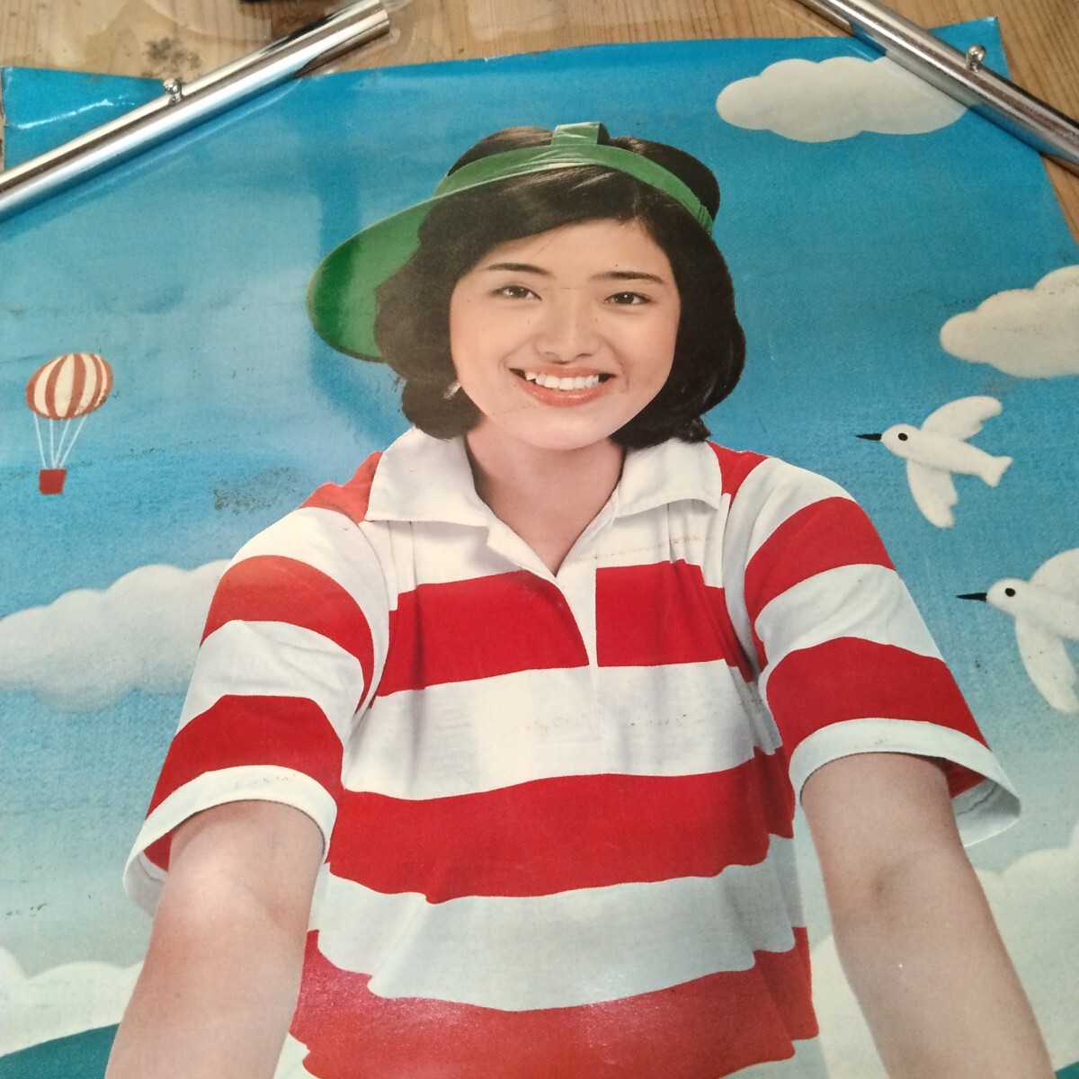 稀少 フジカラー 山口百恵 自転車 非売品 ポスター 51×138cm ⑮