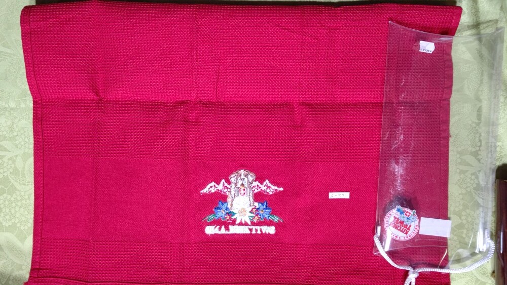 122-5 ティータオル キッチンタオル ORIGINAL SWISS DESIGN 73×52㎝ Ref.10703 Linge Bordeaux St-Bern. セントバーナード犬_画像5