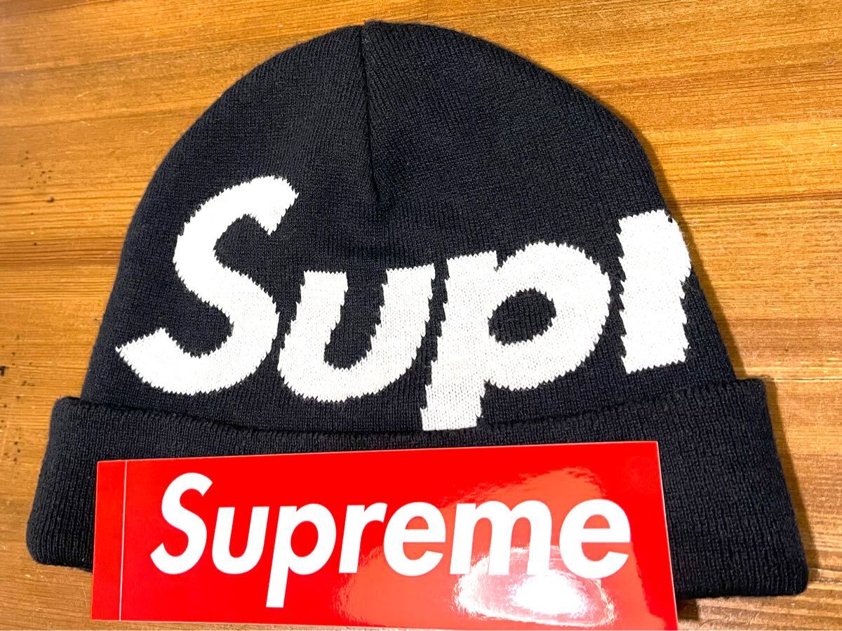 Supreme Big Logo Beanie Black 黒 ブラック ビッグロゴ Supreme Big Logo Beanie Black 黒 ブラック ビッグロゴ