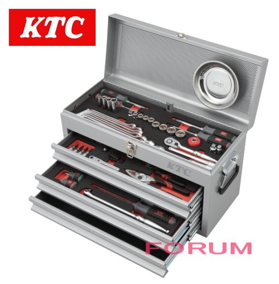 KTC 9.5sq. 工具セット SK36625XS / ツールケース ( 工具箱 ) SKX0223S シルバー 採用の ツールセット
