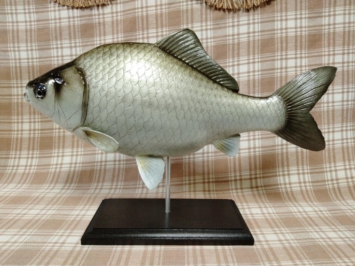 ハンドメイド 38cmヘラブナ へら鮒 フィギュア レプリカ ハンドメイド 38cmヘラブナ へら鮒 フィギュア レプリカ