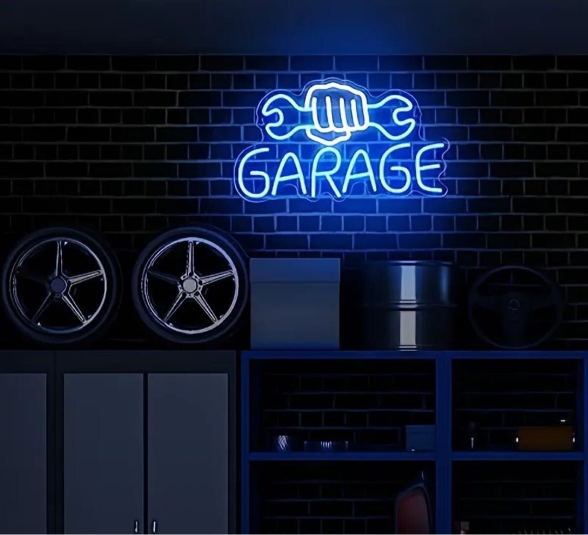  гараж neon автограф . часть магазин. оборудование орнамент гараж оборудование орнамент LED табличка LED american интерьер neon табличка неоновая трубка свет Гаваи гаечный ключ синий 