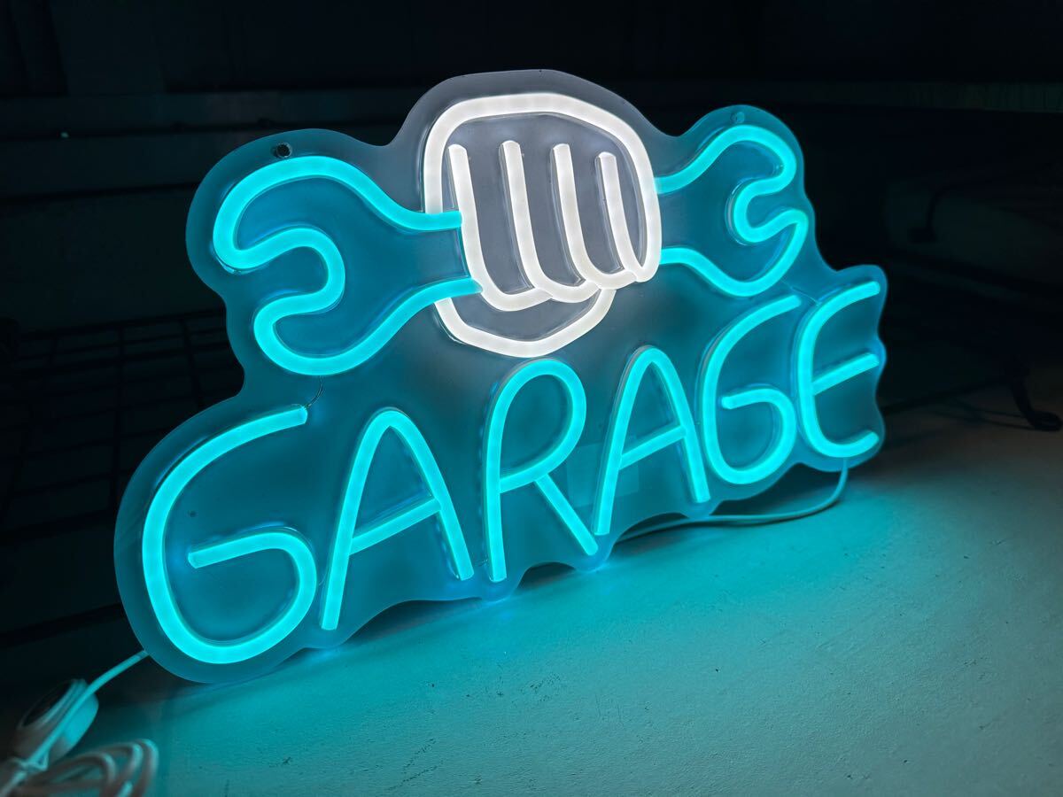  гараж neon автограф . часть магазин. оборудование орнамент гараж оборудование орнамент LED табличка LED american интерьер neon табличка неоновая трубка свет Гаваи гаечный ключ синий 