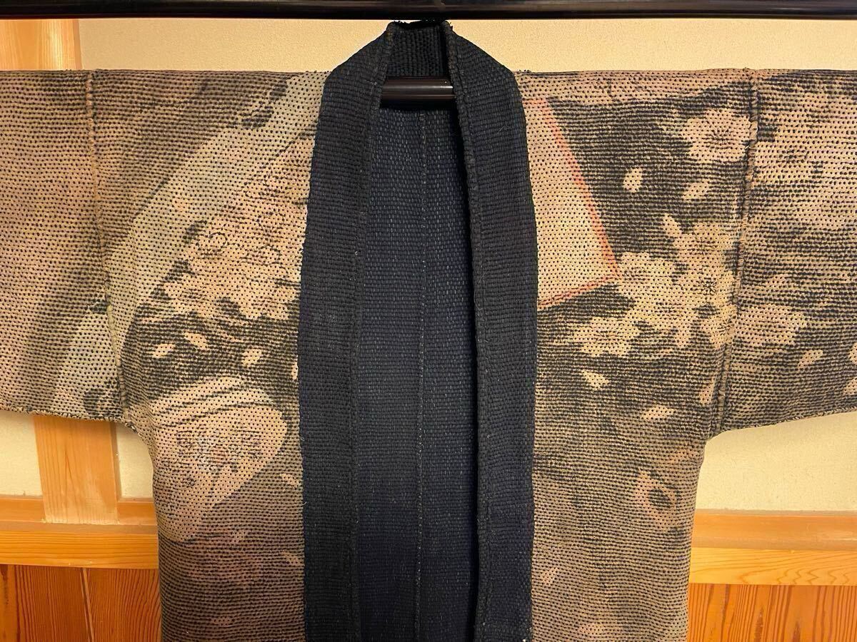 江戸幕末~明治時代 火消刺子半纏 火消し半纏 手刺し 刺し子 江戸幕末~明治時代 火消刺子半纏 火消し半纏 手刺し 刺し子