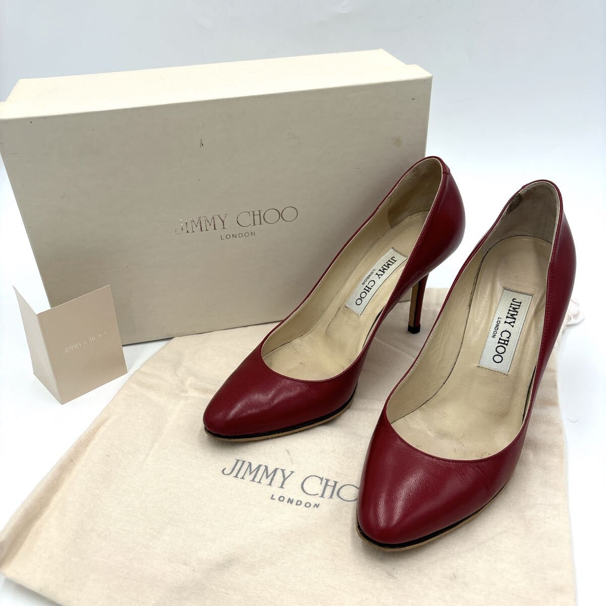 ＊ 付属品完備 イタリア製 '高級感溢れる' JIMMY CHOO ジミーチュウ 本革 ヒール / パンプス EU36.5 23cm レディース 婦人靴 シューズ