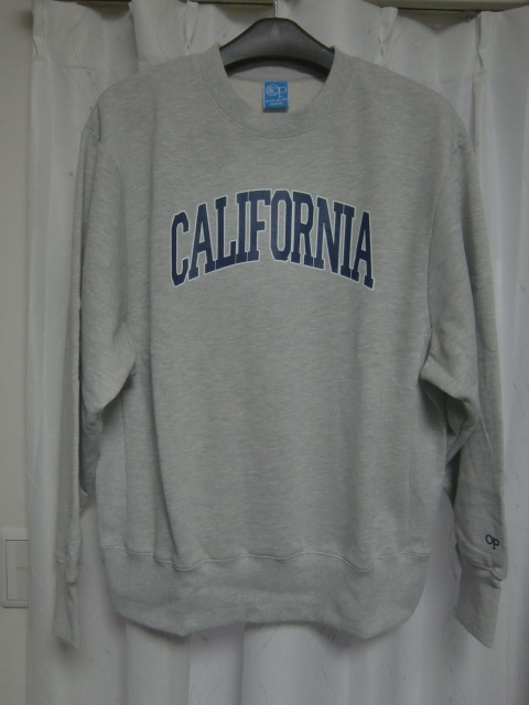 【未使用】★Ocean Pacific メンズ 裏起毛クルーネック スウェット シャツ GRAY sizeL/オーシャンパシフィック メンズ スエット Lサイズ★
