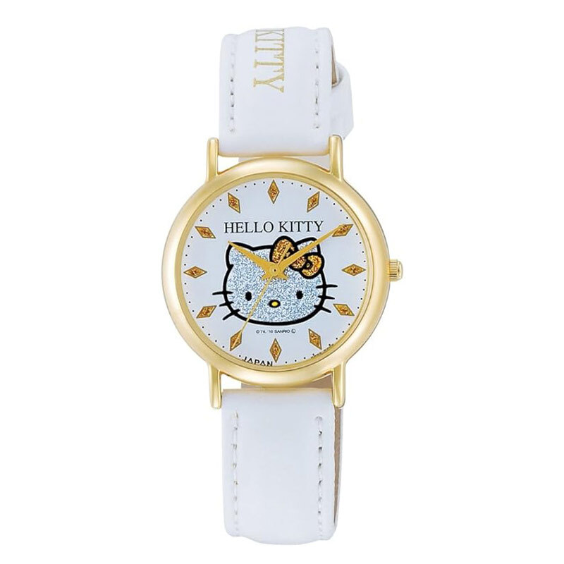 シチズン 腕時計 ハローキティ 防水 革ベルト 日本製 0009N003 ホワイト ゴールド 4966006059175/送料無料メール便_画像1