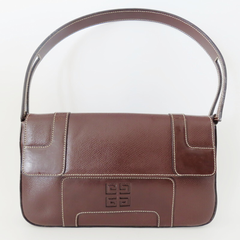 K02-k008 GIVENCHY Givenchy Logo leather - one сумка на плечо Brown 