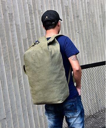 ブランド ミリタリー バッグ 帆布 リュック 濃緑 アップグレード版 OD 大容量33L ハイキング 遠足 キャンプ