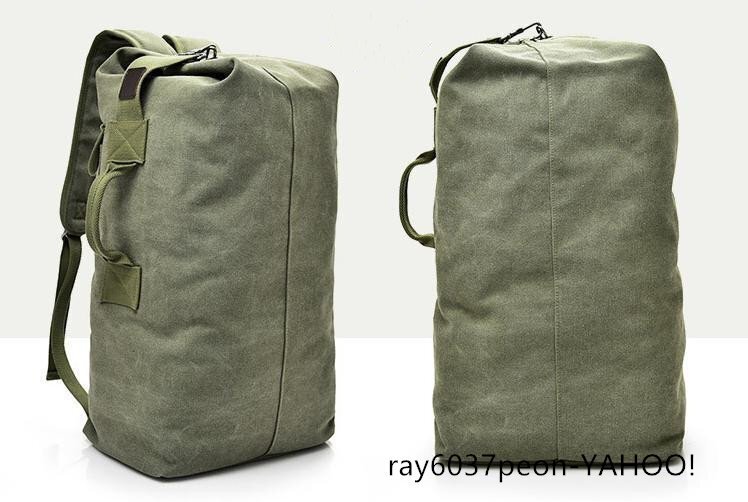 ブランド ミリタリー バッグ 帆布 リュック 濃緑 アップグレード版 OD 大容量33L ハイキング 遠足 キャンプ