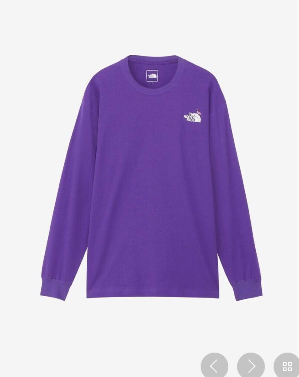 THE NORTH FACE ズーピッカー Tシャツ L TP NT 32440 パープル 紫 長袖Tシャツ ロンT ノースフェイス