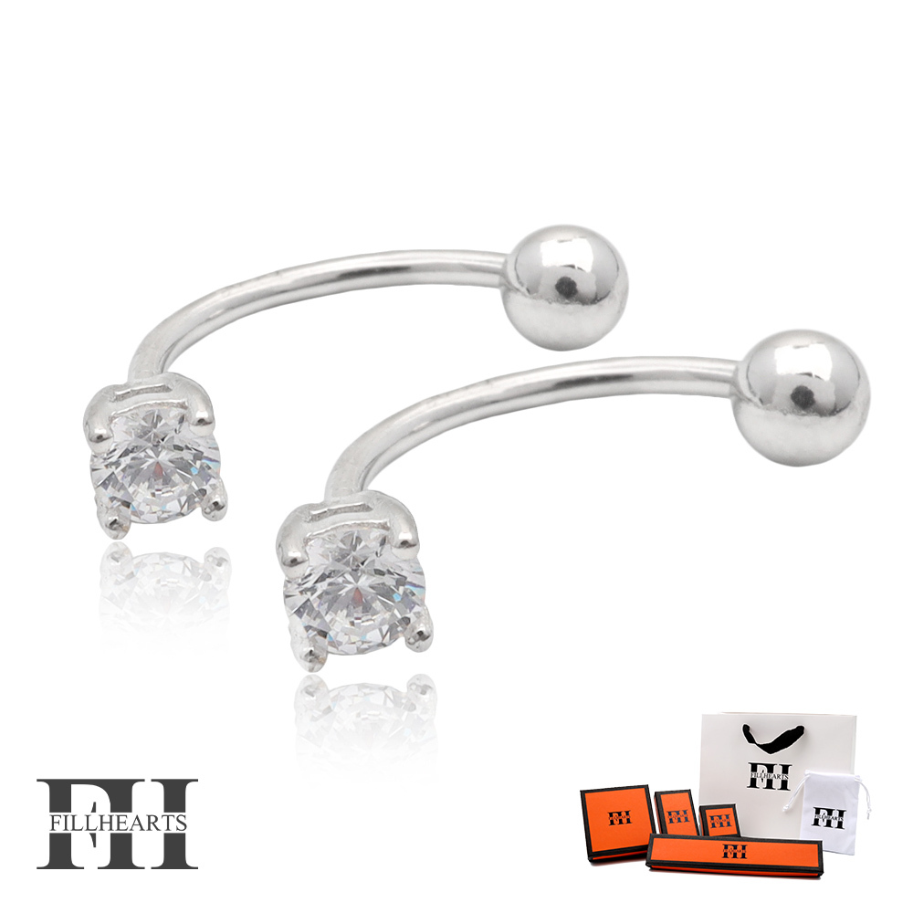 FILL HEARTS ピアス シルバー One Drop 一粒 ジルコニア 金属アレルギー対応 シルバー925
