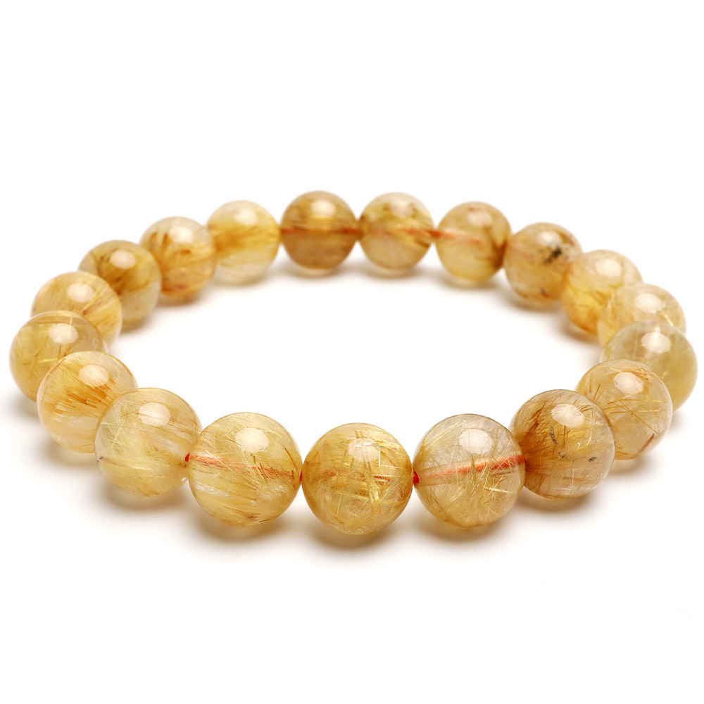 現(xiàn)品 タイチンルチル 金ルチル 天然石 パワーストーン 數(shù)珠ブレスレット ゴールドルチル 10mm 一點(diǎn)もの 送料無(wú)料 bt019