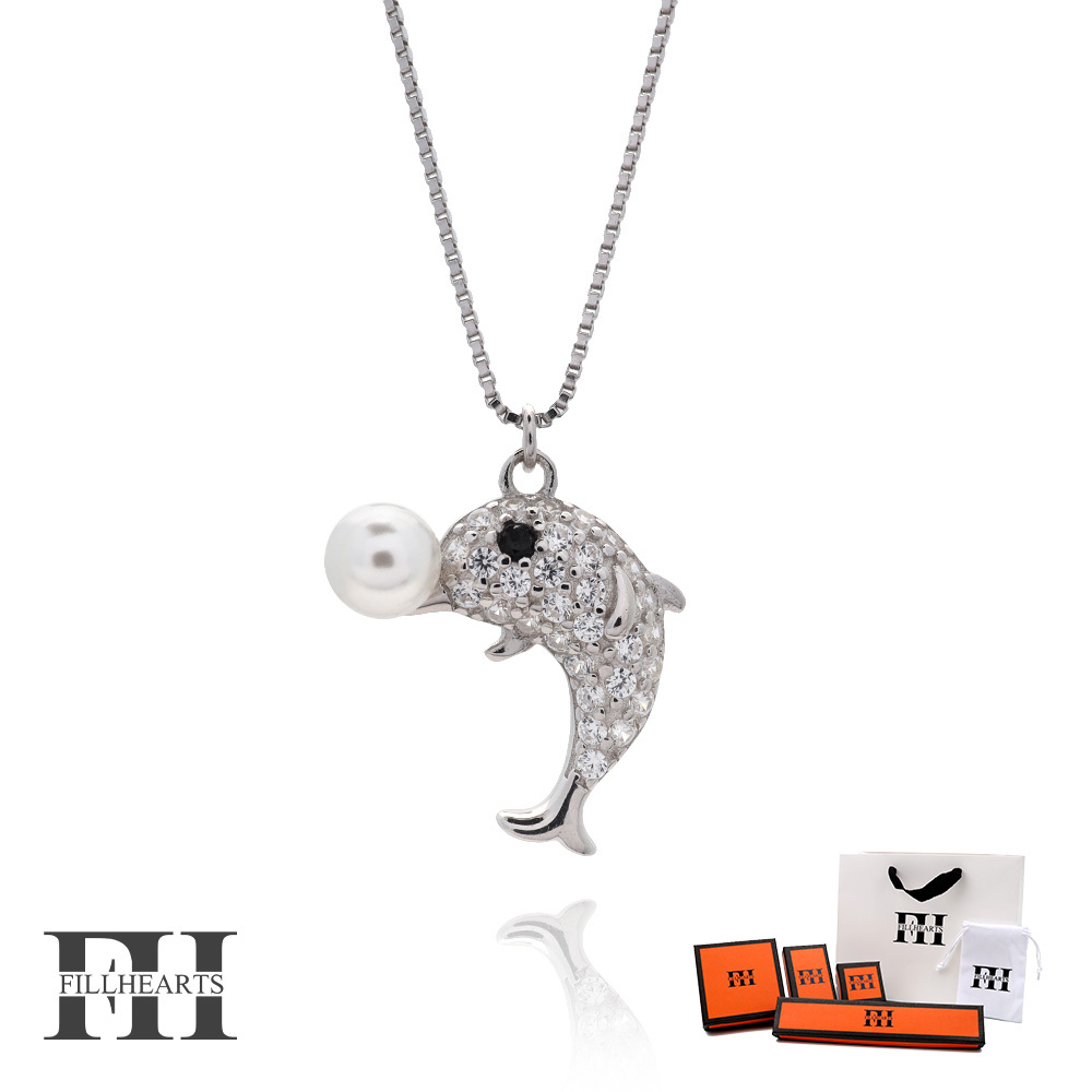 FILL HEARTS ネックレス シルバー Dolphin & Ball 金属アレルギー対応 シルバー925