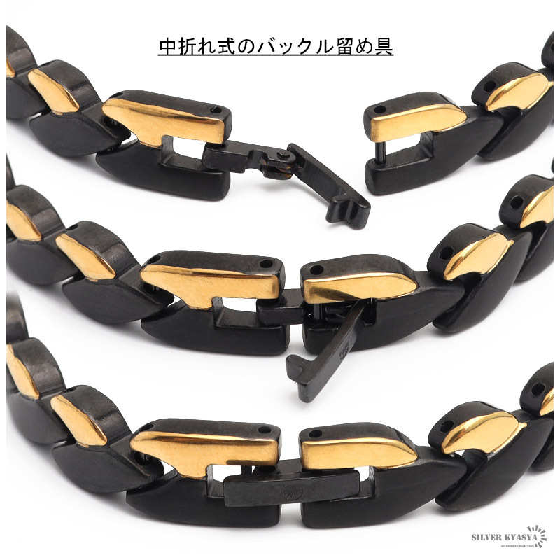 磁気ネックレス チタン ビーズ ip gold black ゴールド ブラック 磁力 磁石 男性 金屬アレルギー対応