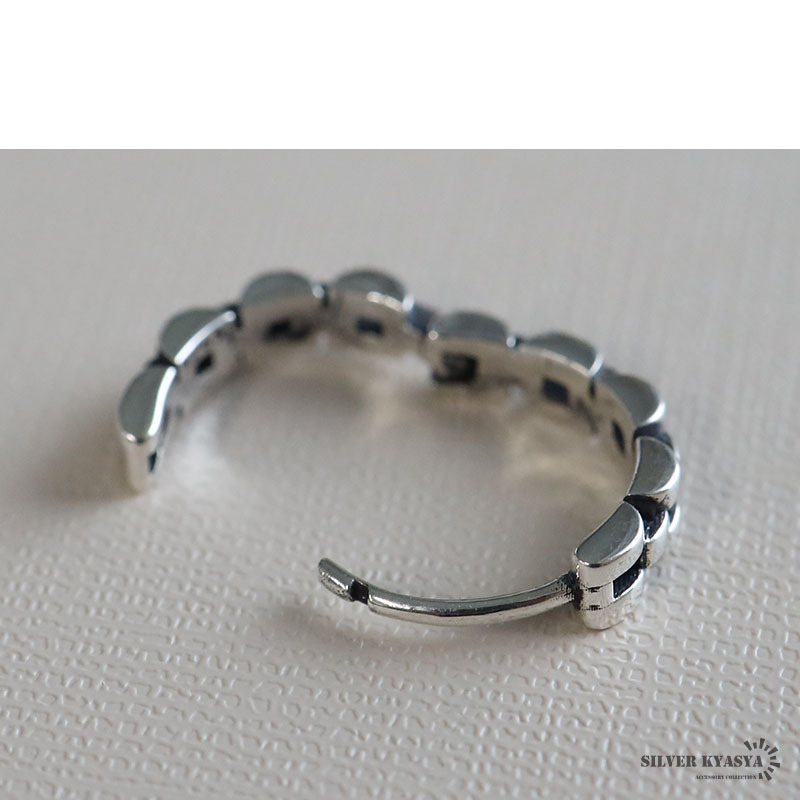 時(shí)計(jì)バンドフープピアス フープピアス チェーンピアス 個(gè)性的 シンプル かわいい シルバー925 片耳用