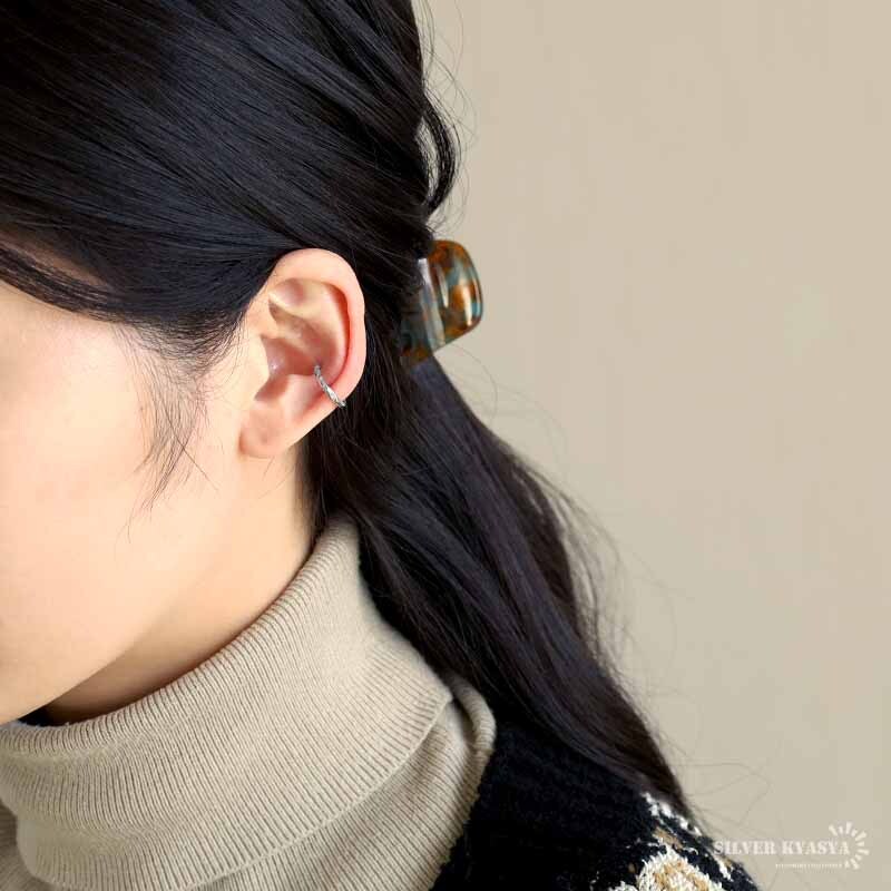 アイスブルー イヤーカフ 痛くない 小ぶり レディース イヤカフ 片耳用 金屬アレルギー対応 シルバー925 小さめ ジュエリー