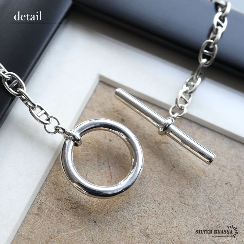 シルバー925 マンテルブレスレット アンカーチェーンブレスレット 細身 錨 マリン 女性 レディース 金アレ対応