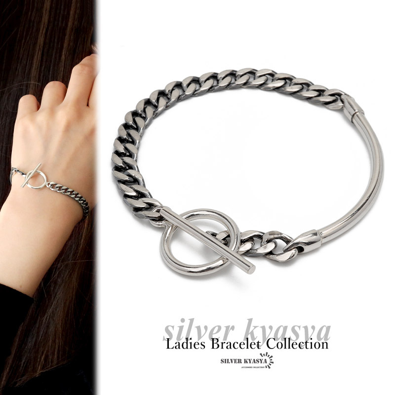 シルバー925 ブレスレット レディース レディースブレスレット マンテル チェーンブレスレット 喜平仕上げ 金屬アレルギー