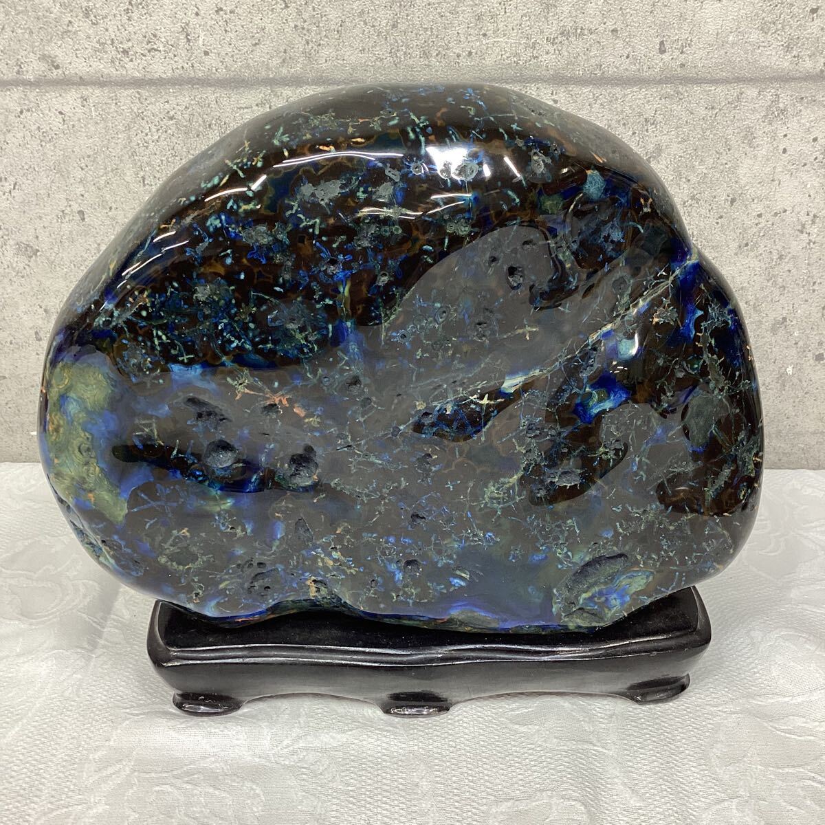 & 鑑賞石 青瑪瑙 青メノウ ブルーアゲート 約12kg 原石 天然石 & 鑑賞石 青瑪瑙 青メノウ ブルーアゲート 約12kg 原石 天然石