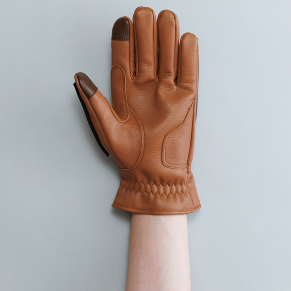 PELLE:K BIKE GLOVES EMU LIGHT BROWN 23cm/ペレックバイクグローブエミュー茶色moto3ミニモトmoto4レザーグローブタッチパネル対応vmx舊車