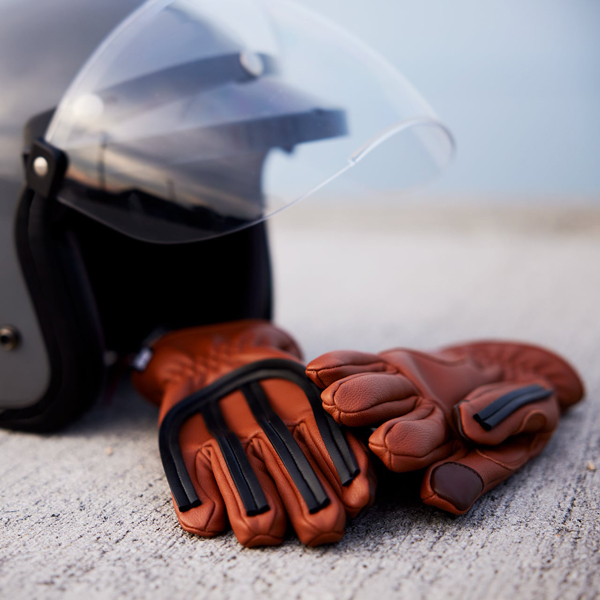 PELLE:K BIKE GLOVES EMU LIGHT BROWN 23cm/ペレックバイクグローブエミュー茶色moto3ミニモトmoto4レザーグローブタッチパネル対応vmx舊車