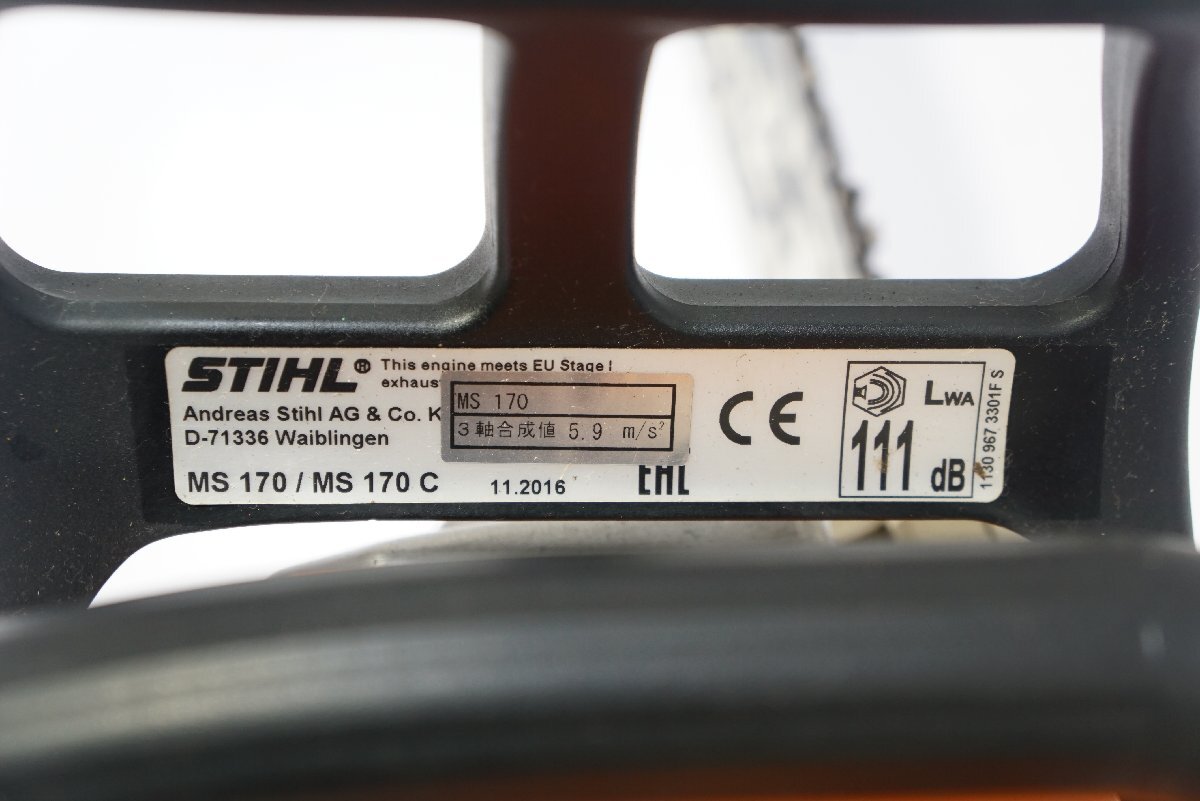 160☆STIHL スチール エンジンチェーンソー MS170C MS170 2 160☆STIHL スチール エンジンチェーンソー MS170C MS170 2