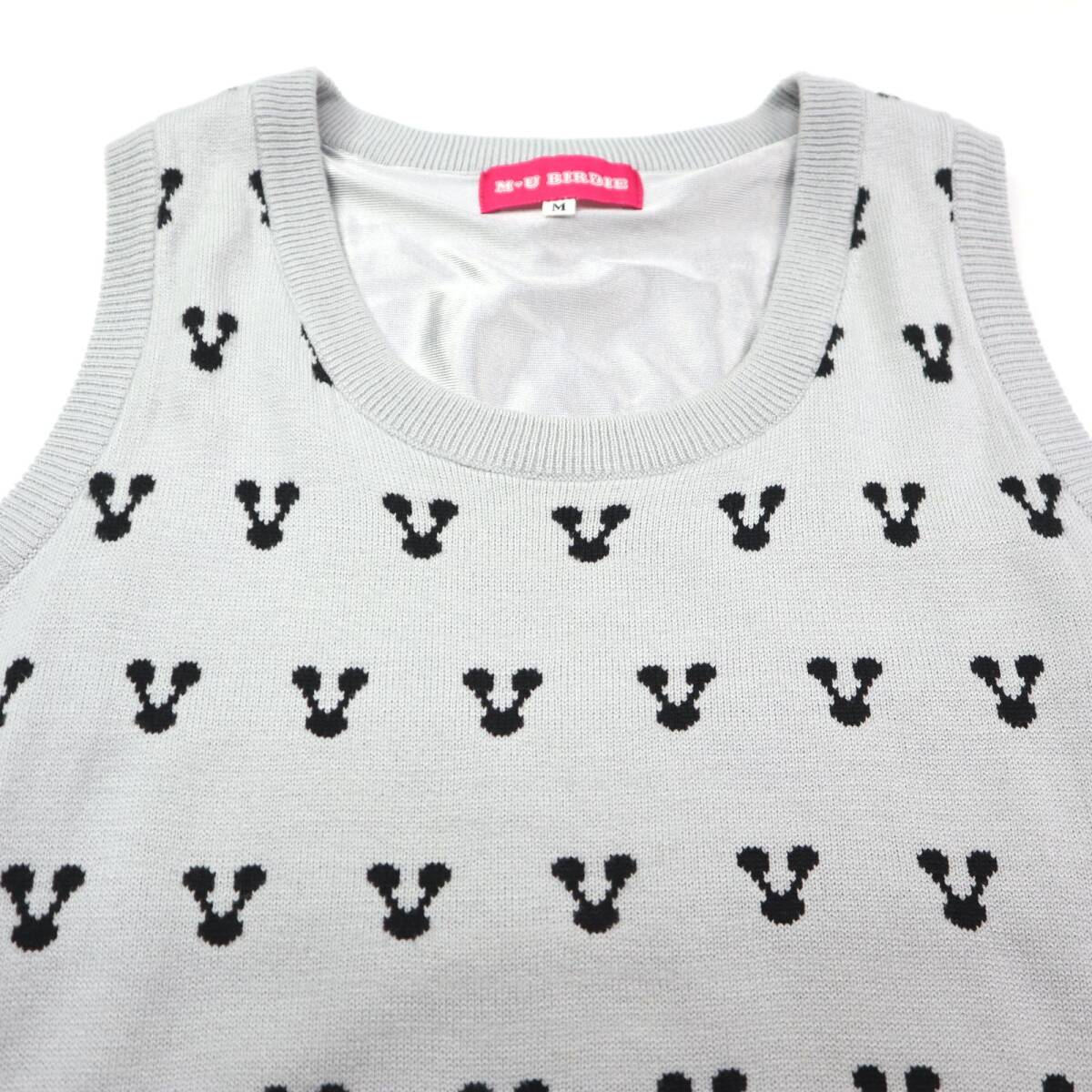 MU BIRDIE MUバーディー ミエコ ウエサコ　蓄熱保温インナー付きニットベスト/レディース/Mサイズ_画像3