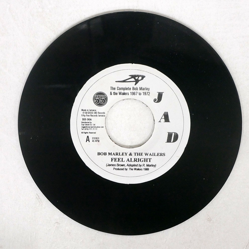 ジャマイカ盤 BOB MARLEY & THE WAILERS/FEEL ALRIGHT / RHYTHM/JAD BB006 7 □