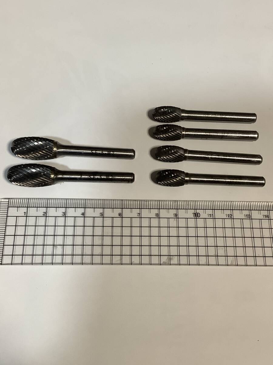 ネオカットプロ 超硬ロータリーバー ダイヤカット SE-5-M2 2本　SE-3-M2 4本　研磨　6ミリ軸　中古
