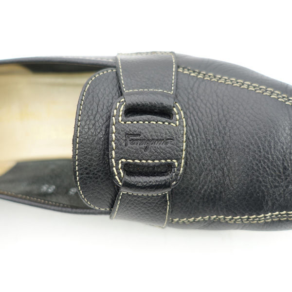 * Salvatore Ferragamo gun chi-ni Loafer чёрная кожа женский (0220509179)