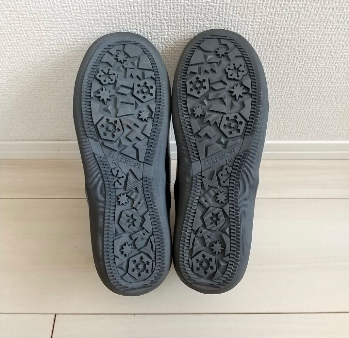 ◯(637)ELLESPORT ブルー ショートブーツ(24.0cm)_画像9