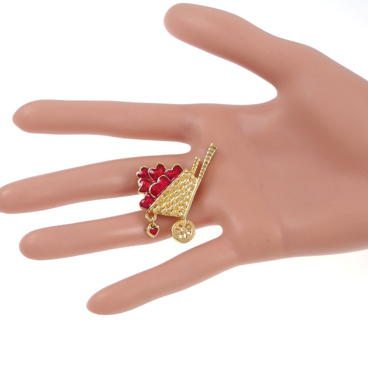 A10264*[AVON]* Heart . сложен ручная тележка GARDEN OF LOVE PIN Avon * Vintage tuck булавка брошь *