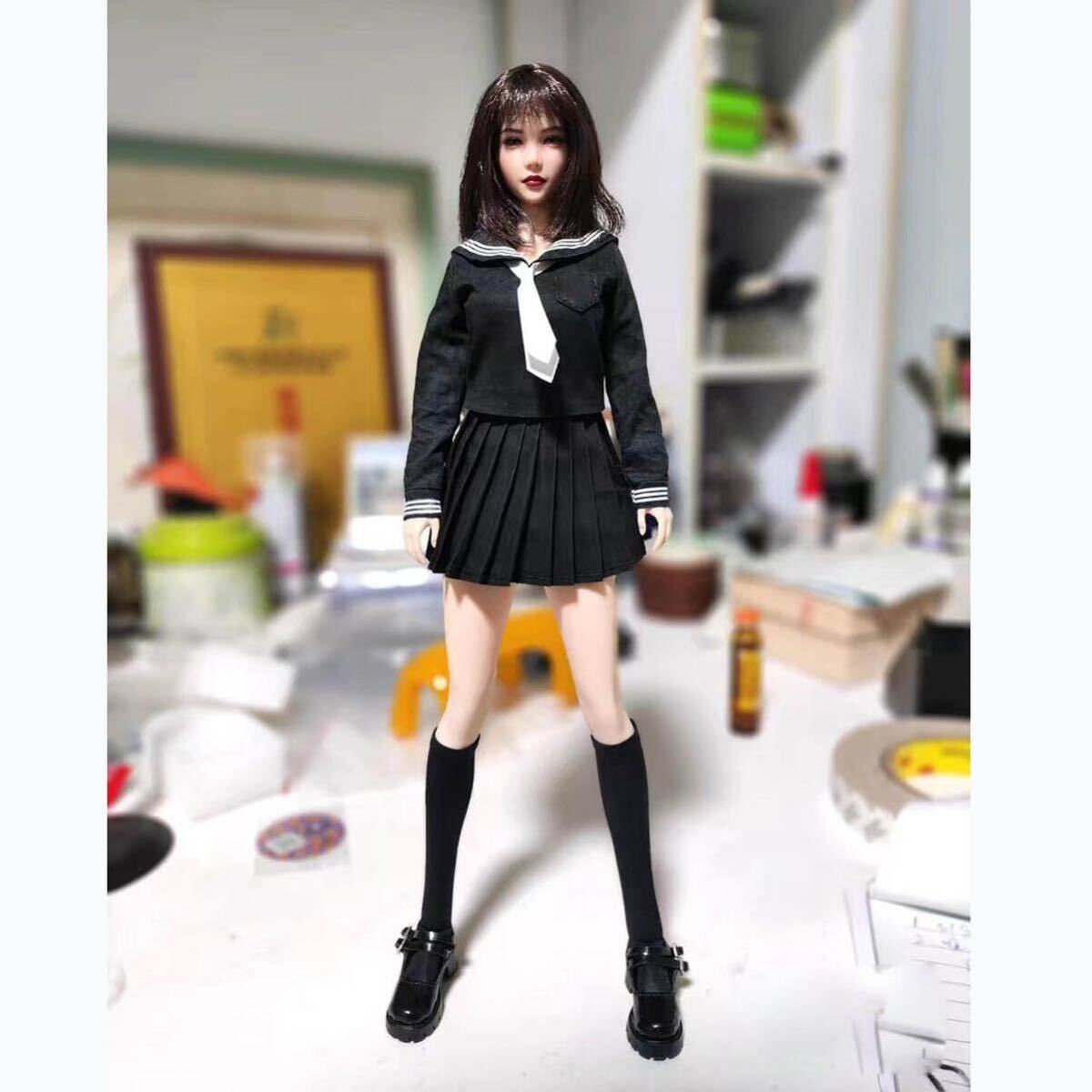 A33 1/6スケール学生服 6点セット PHICENファイセン素体対応 女性フィギュア用 セーラー服 ドール服