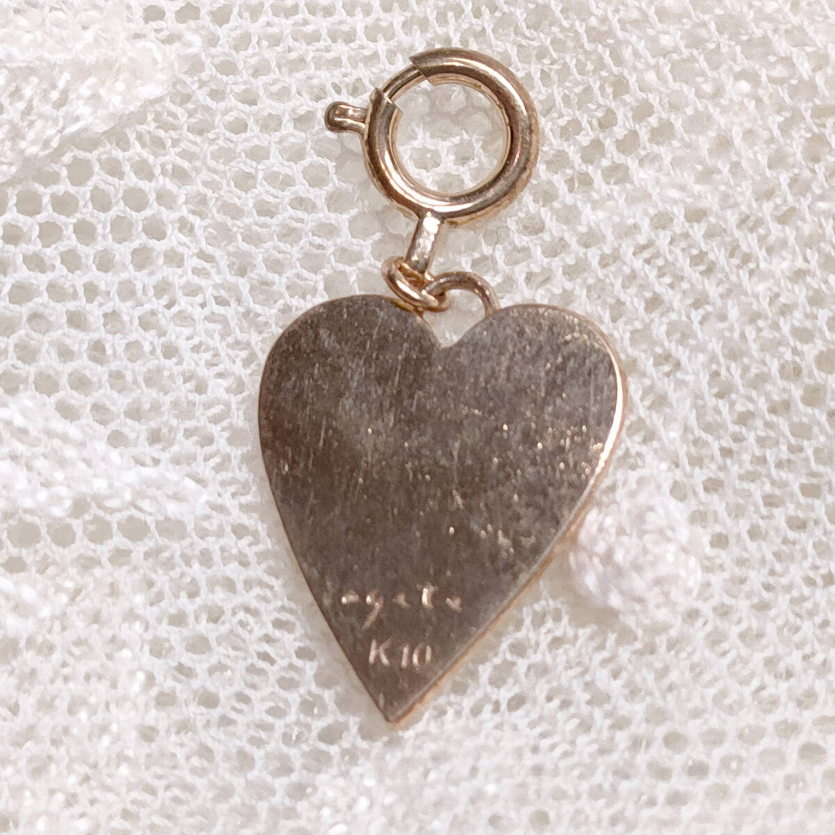 ✻ rei ✻ アガット　立体ハート ネックレスチャーム　10金 ✻ rei ✻ アガット 立体ハート ネックレスチャーム 10金 楽天