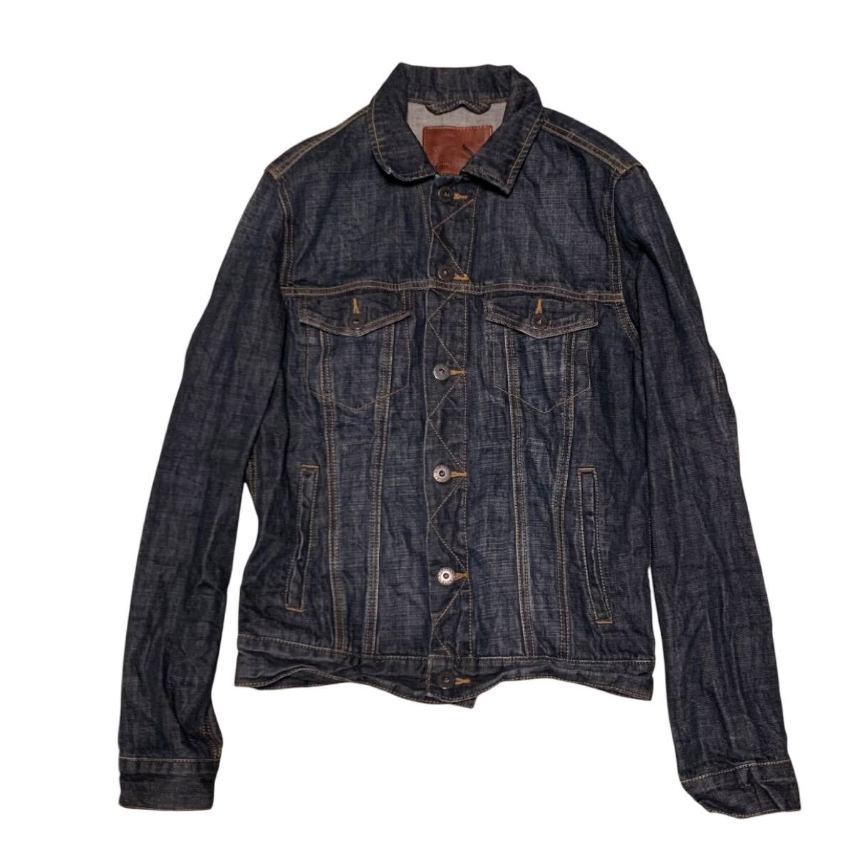 送料込！美品★AMERICAN EAGLE OUTFITTERS アメリカンイーグル★シワ加工デニムジャケットS★Gジャン★