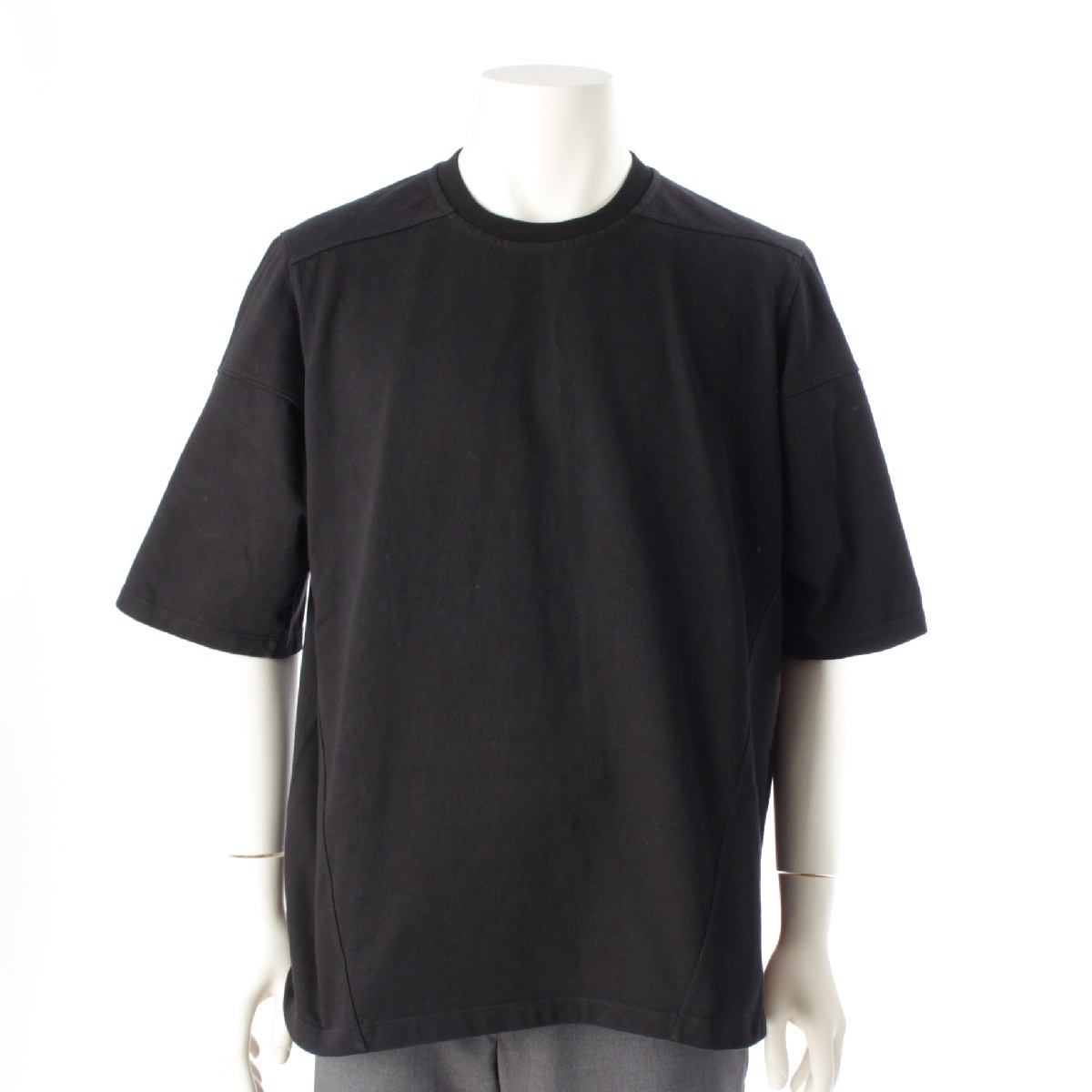 リックオウエンス ダークシャドウ Rick Owens DRKSHDW 21AW WALRUS T コットン 変形 オーバーサイズ 半袖Ｔシャツ ブラック F【中古】