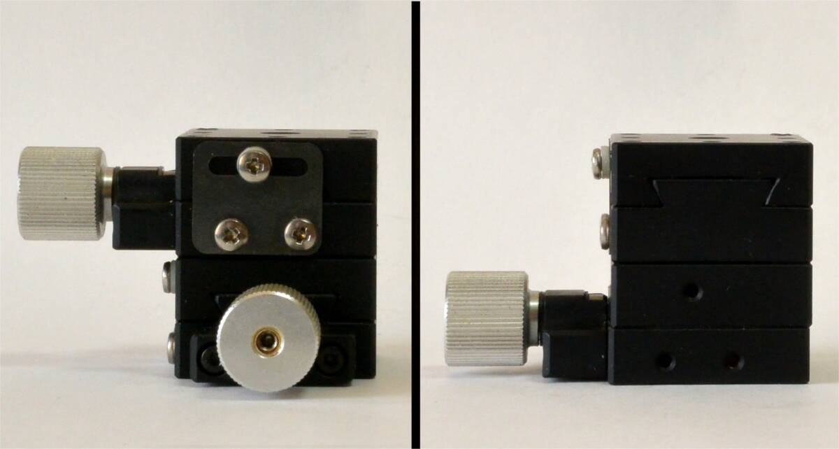 ★ 駿河精機(jī)　B08-2　XY軸ステージ　□25mm　アリ式　ストローク±5mm　ネジ送り　美品　動作確認(rèn)?、凇。ㄋ土?30円～）検）中央精機(jī)