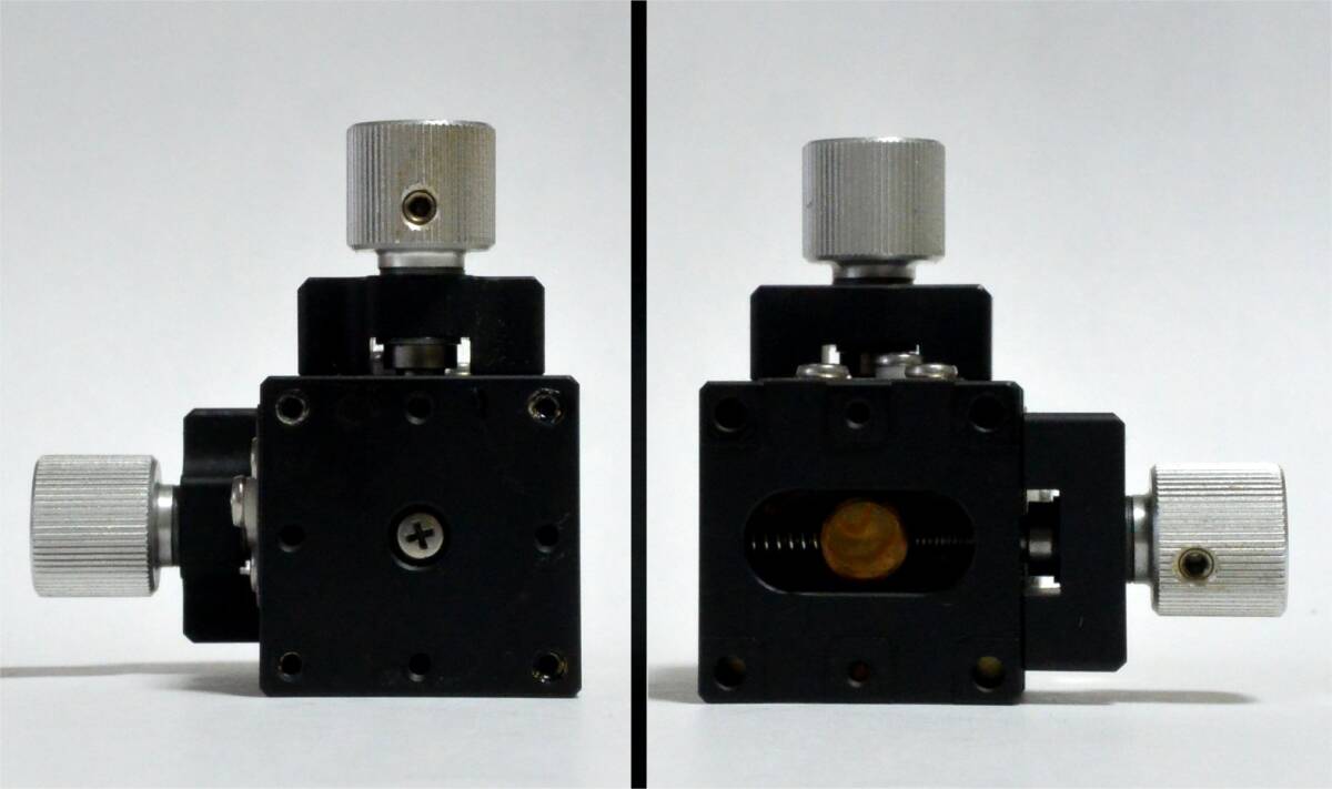 ★ 駿河精機(jī)　B08-2　XY軸ステージ　□25mm　アリ式　ストローク±5mm　ネジ送り　美品　動作確認(rèn)?、凇。ㄋ土?30円～）検）中央精機(jī)