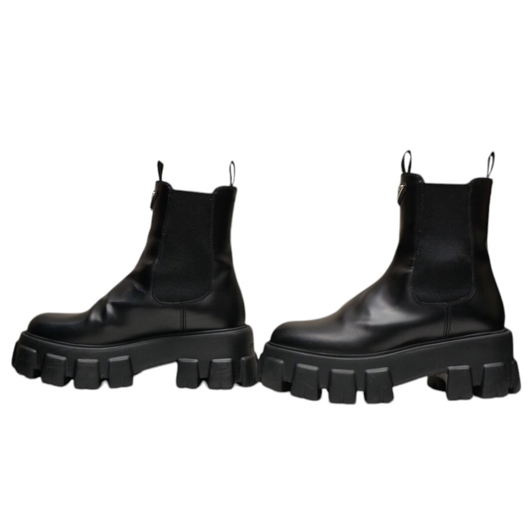 PRADA プラダ モノリス ブラッシュドレザー チェルシーブーツ PRADA プラダ モノリス ブラッシュドレザー チェルシーブーツ