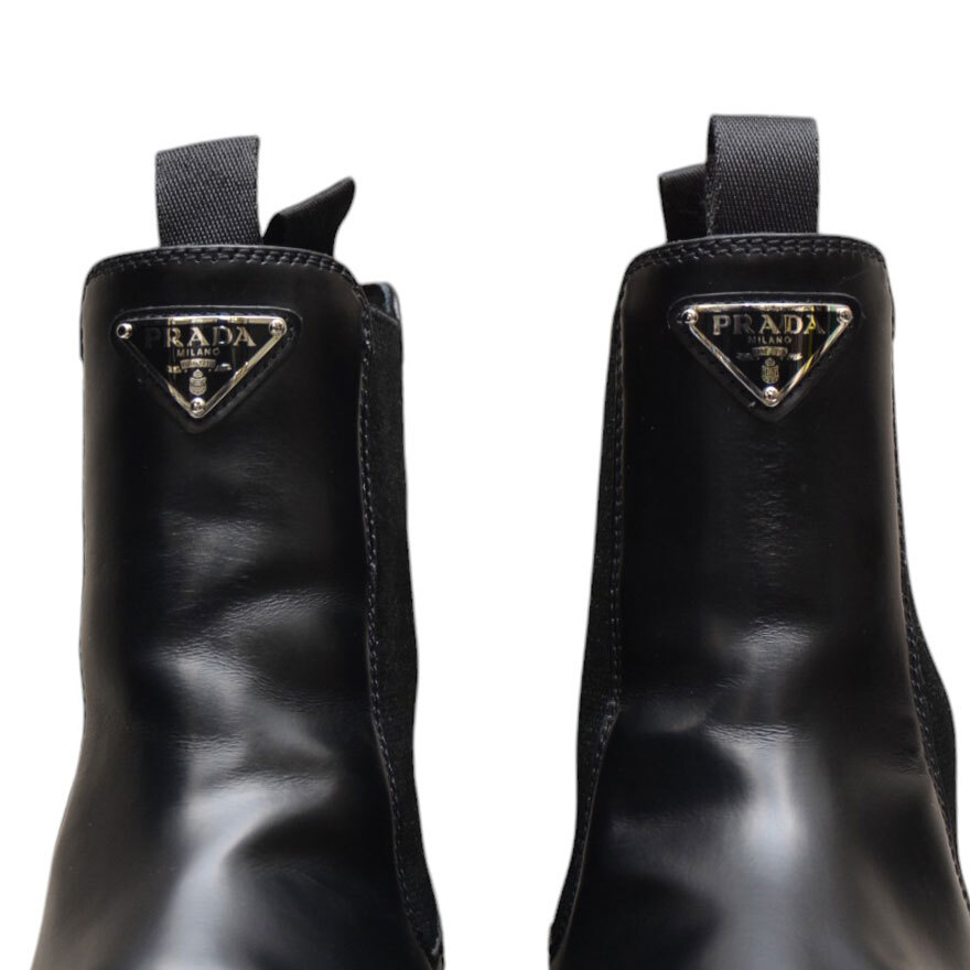 PRADA プラダ モノリス ブラッシュドレザー チェルシーブーツ PRADA プラダ モノリス ブラッシュドレザー チェルシーブーツ